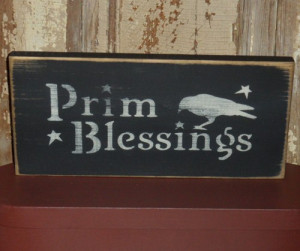 Black Wooden Signs With Sayings Black prim blessings crow