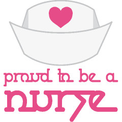Cute pink heart on white classic nurse cap with Proud To Be A Nurse ...