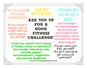 Fitness Challenges Quotes Fitness challenge(s).