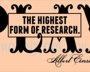 ... Einstein Quote Wall Decal & 39;Play The Highest Form Of Research