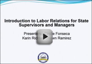 Introduction To Labor Relations For State Supervisors And Managers ...
