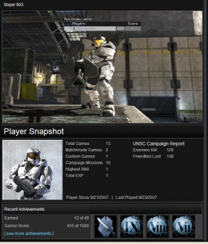As seen in Halo 2, you can also customize your online Spartan armor ...