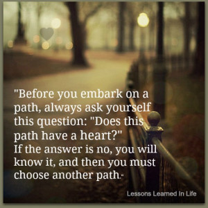There are thousands of paths so before you take one, ask yourself this ...