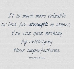 Find the strength in others