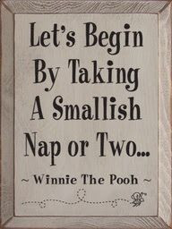 Let’s Begin By Taking A Smallish Nap or Two.’
