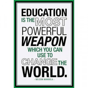 Education Nelson Mandela Quotes Posters vinatge wall retro customized ...