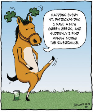 ... Horse celebrated St. Patrick’s Day last year on Words and Toons