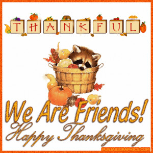Happy Thanksgiving: We Are Friends