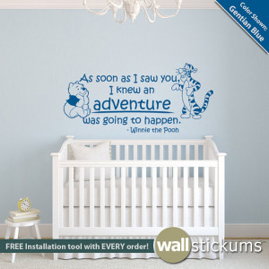 Winnie the Pooh Wall Decal Quote: Adventure Quote with Pooh and ...