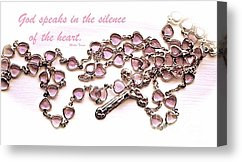 Quote Canvas Prints - Rosary with Mother Teresa Quote - Inspirational ...