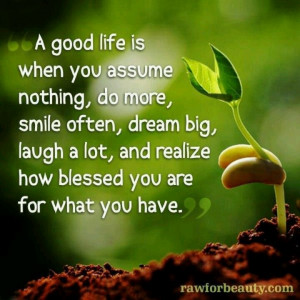 Is a Good Life When You Assume Nothing