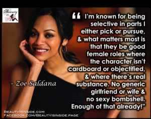 ZOE SALDANA QUOTES