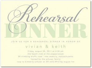 Did you stick with your theme on the rehearsal dinner invites or did ...