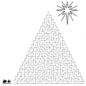 Maze of wisemen following the star