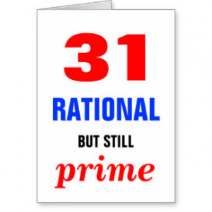 Rational but Primal Birthday Greeting Cards