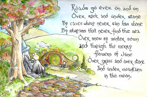 ... info the road from bag end the road back home and the road to mordor