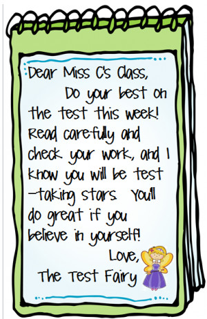 Encouraging Words For Students Taking A Test The test fairy