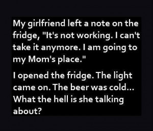 Min flickvän lämnade en lapp på kylskåpet, “Jag orkar inte mer ...