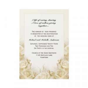 wedding+vows_sepia_roses_wedding_vow_renewal_invitation ...