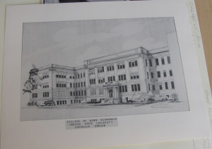 Drawing of the Home Economics Building