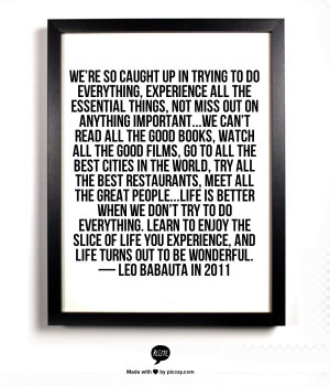 Monday Money Quote: Caught Up