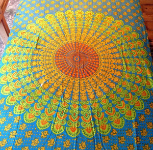 tapestries fabrics amazing colors bright blue bohemian hippie fabrics ...