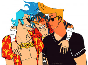 johnny bravo kamina gurren lagann one piece franky