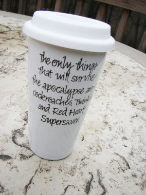 Hand Painted Travel Mug with Humorous Quote for Knitters on Etsy, $19 ...