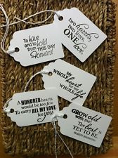 25 White tags Romantic Quotes Wedding Favours Decoration Wish Tree ...