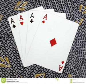 Four Aces Poker Cards Card