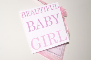 Baby Girl Lucky Sixpence Card verse & organza bag. Good Luck Charm ...