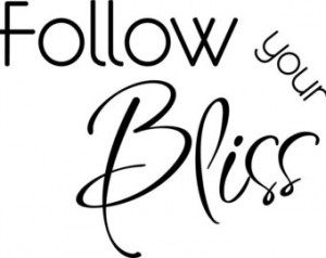 Follow Your Bliss Wall Decal Quote Sticker, Joseph Campbell Quote ...
