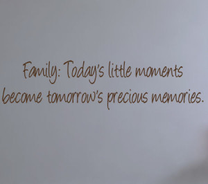 Family Precious Memories Wall Decal