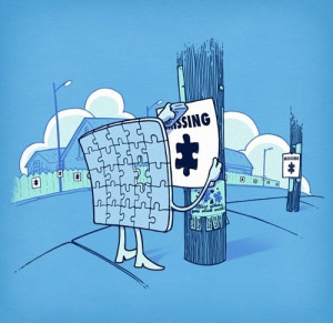 Funny photos funny puzzle piece missing sign