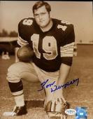 Tom Dempsey Signed Photograph SAINTS KICKER JSA CERT STICKER 8x10