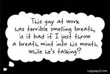 Funny bad breath facebook status update