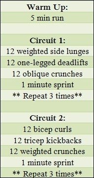 circuit workout- Itty Bits of Balance