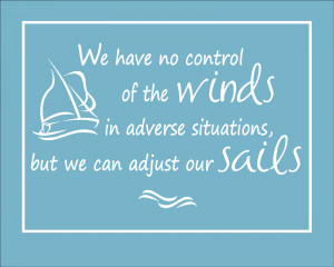but we can adjust our sails.