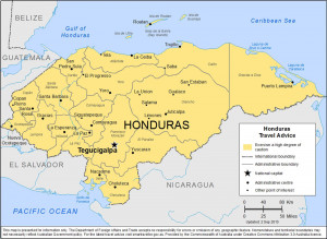 Map Honduras And Surrounding