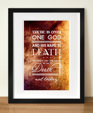 Game of Thrones Typography Quote God of Death by watchitDesigns, $14 ...