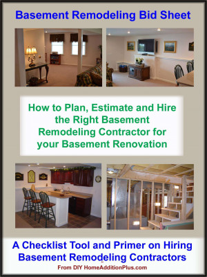 Remodeling Bid sheet also provides estimated basement remodeling ...