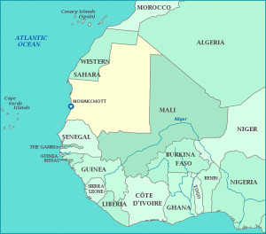 Mauritania Map Nouakchott...