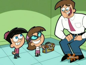 Adult Timmy Turner (Alec Baldwin) with his kids, Tommy & Tammy from ...
