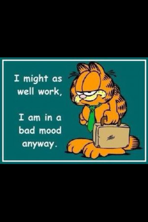 Work bad mood anyway Garfield