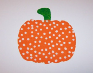 Iron On Applique PUMPKIN Halloween Fall Or Harvest