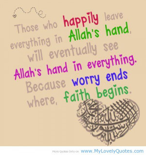 Every thing in ALLAH’S hand, GOD is everything