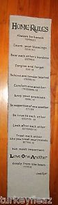 Details about Home Rules - Bible Verses Tapestry Bell Pull Fabric ...