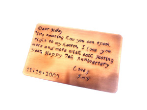 Year Anniversary Quotes For Him Copper wallet 7th year
