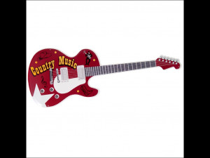 Country Music Guitar Tin Sign