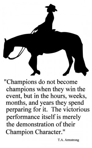 Horse-Champions Western Horse 2 Quote-Horse wall decal-Large 28 x 45 ...